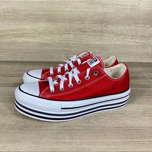red converse platform